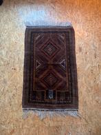 Vintage perzisch tapijt/ vloerkleed bruin oranje paars retro, Gebruikt, Rechthoekig, Ophalen of Verzenden, Bruin