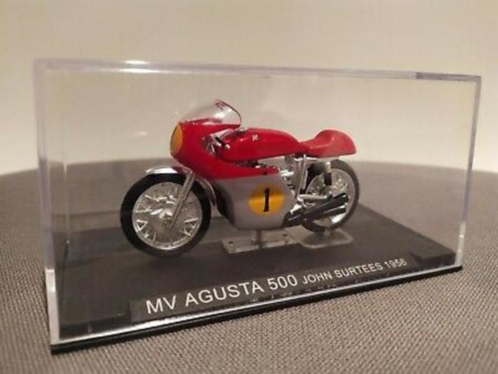 59911: MV Agusta 500 - John Surtees - 1956 - Atlas 1:24, Hobby en Vrije tijd, Modelauto's | 1:24, Zo goed als nieuw, Motor, Overige merken