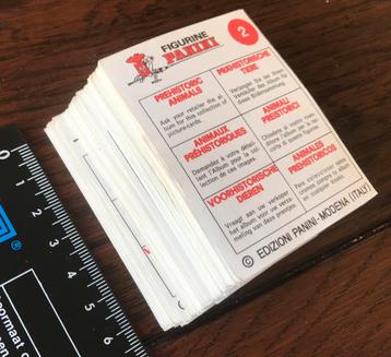 Oude Reclame Panini Plaatjes Voorhistoriesche dieren beschikbaar voor biedingen