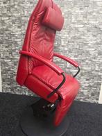 Prominent c100 craft sta op stoel luxe rood ACCU, Huis en Inrichting, Fauteuils, Minder dan 75 cm, Leer, Ophalen of Verzenden