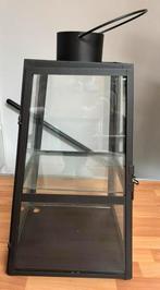 Grote zwarte lantaarn, Ophalen, Metaal, 50 tot 75 cm