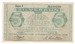 5 gulden zilverbon 16 oktober 1944, Postzegels en Munten, Bankbiljetten | Nederland, Ophalen of Verzenden, 5 gulden, Los biljet