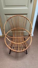 Vintage rieten rotan stoel, Ophalen of Verzenden
