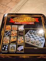 Blik met 13 in 1 spellen, Hobby en Vrije tijd, Gezelschapsspellen | Bordspellen, Ophalen of Verzenden, Zo goed als nieuw