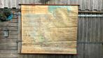 Grote landkaart  160x140 cm Vintage, Ophalen of Verzenden, Aardrijkskunde
