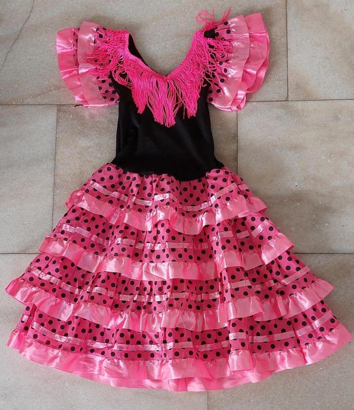 Spaans jurkje, maat 4  (ca.  mt 110), Kinderen en Baby's, Kinderkleding | Maat 110, Zo goed als nieuw, Meisje, Jurk of Rok, Ophalen of Verzenden