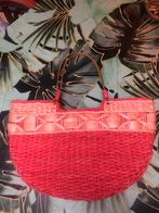 Vintage rieten tas, italiaans, handgevlochten, Ophalen of Verzenden, Zo goed als nieuw