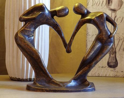hart /bronzen beeld / / HART // nieuw / LIEFDESKOPPEL, Antiek en Kunst, Kunst | Beelden en Houtsnijwerken, Ophalen of Verzenden