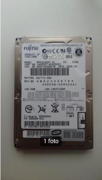 ZGAN Fujitsu 100GB 2,5" IDE laptop harddiskharddisk beschikbaar voor biedingen