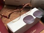 Cartier zonnebril hout goud, Sieraden, Tassen en Uiterlijk, Zonnebrillen en Brillen | Dames, Zonnebril, Overige kleuren, Nieuw