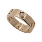 Cartier Ring Love - 18 karaat Roségoud 3 Diamanten - maat 51, Gebruikt, Ophalen of Verzenden, Kleiner dan 17, Dame