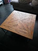 Mooie salontafel met zwart stalen poten 8080, Huis en Inrichting, Tafels | Salontafels, Ophalen, 100 tot 150 cm, 50 tot 100 cm