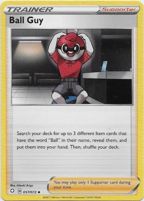 Shining Fates,  Ball Guy [uncommon] 57/72, Hobby en Vrije tijd, Verzamelkaartspellen | Pokémon, Nieuw, Losse kaart, Verzenden