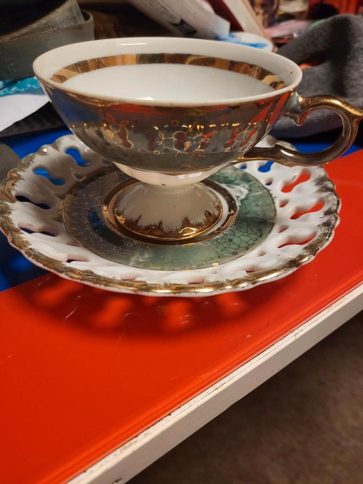 Versailles Kop en Schotels - Set van 3, Antiek en Kunst, Antiek | Servies los, Ophalen of Verzenden