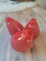 Dutz Tuimelvaasjes - Set van 3 - Handgeblazen, Ophalen of Verzenden, Minder dan 50 cm, Rood, Glas