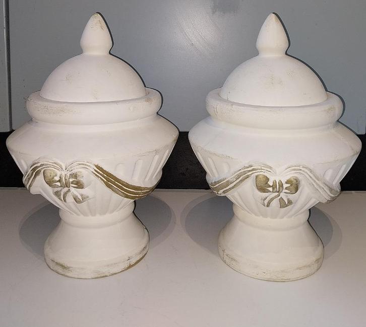 Set á 2 st. Griekse/ Romeinse potten met deksel, Antiek en Kunst, Antiek | Keramiek en Aardewerk, Ophalen of Verzenden