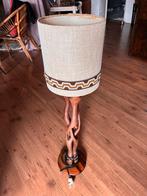 Vintage Houten Lamp met Kap, Antiek en Kunst, Ophalen