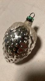 Vintage antieke kerstbal, aardbei zilver, Ophalen of Verzenden, Zo goed als nieuw