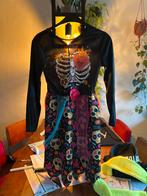 Halloween Skelet Jurk - leeftijd 10-12, Ophalen of Verzenden, Zo goed als nieuw, 122 t/m 128, Meisje