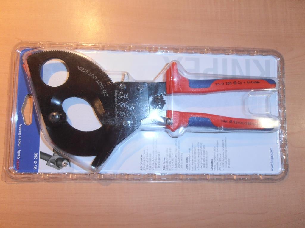 KNIPEX 95 31 280 ratel kabelschaar t/m 52mm2, Ophalen of Verzenden, Nieuw