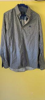State of Art overhemd blouse blauw met leuke print maat M, State of Art, Blauw, Zo goed als nieuw, Halswijdte 39/40 (M)