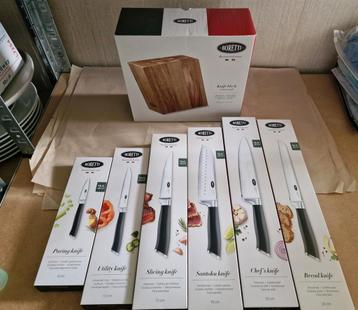 Ah boretti messenset messen met messenblok complete set  beschikbaar voor biedingen