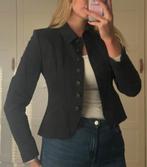 Pauw jasje / blazer linnen grijs/bruin/blauw met knopen, Maat 38/40 (M), Ophalen of Verzenden, Zo goed als nieuw, Jasje