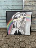 Painting Dream Believe   verf schilderij op doek 90 x 90, Ophalen