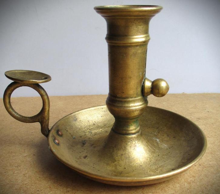 Blaker~Antieke Bedblaker hoogte verstelbaar~Koper, Antiek en Kunst, Antiek | Kandelaars, Koper of Brons, Ophalen of Verzenden