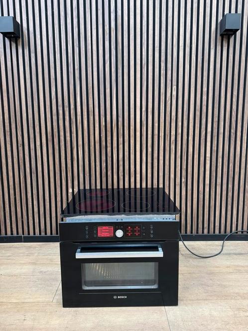 LUXE ZWARTE BOSCH COMBI OVEN INCL. PELGRIM KOOKPLAAAT, Witgoed en Apparatuur, Ovens, Zo goed als nieuw, Inbouw, Oven met grill