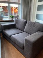 Donkerbruine tweepersoonsbank., Huis en Inrichting, Ophalen, Gebruikt, Stof