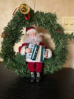 Kerstman met accordeon in krans, Ophalen of Verzenden, Zo goed als nieuw