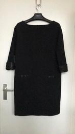 Annette Gortz jurk met leren details maat M zwart, Kleding | Dames, Jurken, Verzenden, Zo goed als nieuw, Zwart, Knielengte