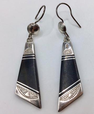Vintage Tuareg oorbellen Touareg zilver Ebbenhout oorbellen beschikbaar voor biedingen