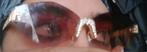 Vintage Bruine Zonnebril met Strass, Ophalen of Verzenden, Gebruikt, Bruin, Zonnebril