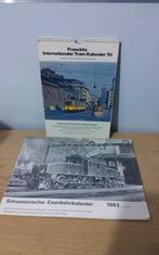 2 oude trein/tram kalenders, Verzamelen, Ophalen of Verzenden