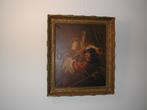 Schilderij Rembrandt en Saskia op linnen (kopie), Antiek en Kunst, Ophalen