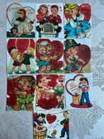 10 vintage Valentijn plaatjes op dun vellum papier 8x10 cm, Hobby en Vrije tijd, Scrapbooking, Ophalen of Verzenden