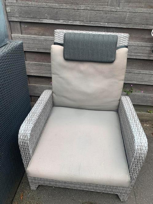 Le Sud Rotan Tuinstoel Met Verstelbare Rugleuning Wicker, Tuin en Terras, Tuinstoelen, Zo goed als nieuw, Wicker, Ophalen of Verzenden