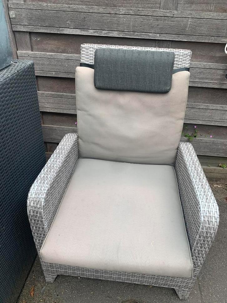 Le Sud Rotan Tuinstoel Met Verstelbare Rugleuning Wicker, Tuin en Terras, Tuinstoelen, Zo goed als nieuw, Wicker, Ophalen of Verzenden