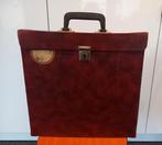 * Vintage vinyl lp koffer platenkoffer rood gevlamd (17) *, Verzenden, Gebruikt, Overige instrumenten