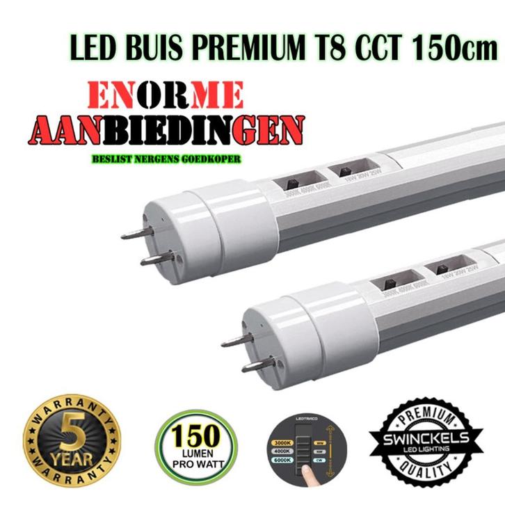 LED TL-BUIS 150CM met SWITCH, Huis en Inrichting, Lampen | Losse lampen, Nieuw, Led-lamp, Minder dan 30 watt, Overige fittingen
