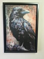 Raven Kunstwerk in Zwarte Lijst, Ophalen of Verzenden
