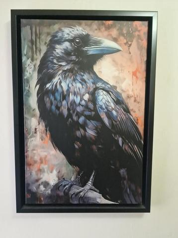 Raven Kunstwerk in Zwarte Lijst beschikbaar voor biedingen