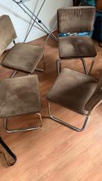 4x Zuiver ridge stoelen, Huis en Inrichting, Stoelen, Ophalen, Gebruikt, Bruin, Vier