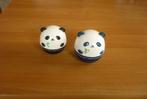Donkerblauw + zwart witte Panda lege pot opbergpotje 30 50ml, Ophalen of Verzenden