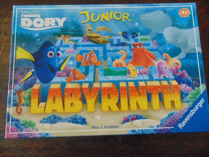Junior Labyrinth Finding Dory, Hobby en Vrije tijd, Gezelschapsspellen | Bordspellen, Zo goed als nieuw, Een of twee spelers, Drie of vier spelers