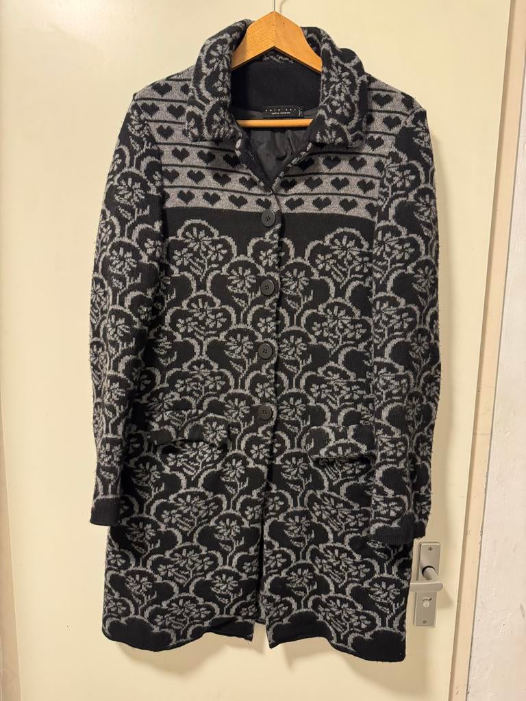 Twinset Simona Barbieri Gebreid Vest - Maat L, Ophalen of Verzenden, Zo goed als nieuw, Maat 42/44 (L), Zwart