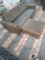 Groene bank + Hocker, Huis en Inrichting, Ophalen, Gebruikt, 75 tot 100 cm