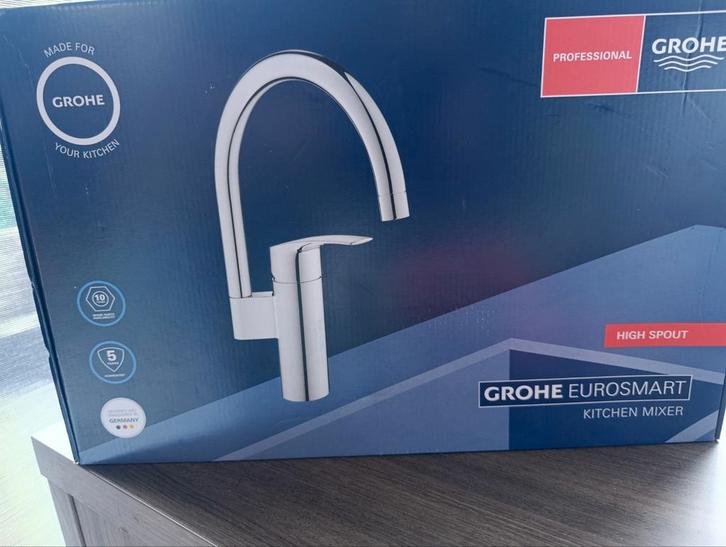 Grohe  Eurosmart Keukenmengkraan Hoge Uitloop Chroom, Huis en Inrichting, Keuken | Keukenbenodigdheden, Nieuw, Ophalen of Verzenden
